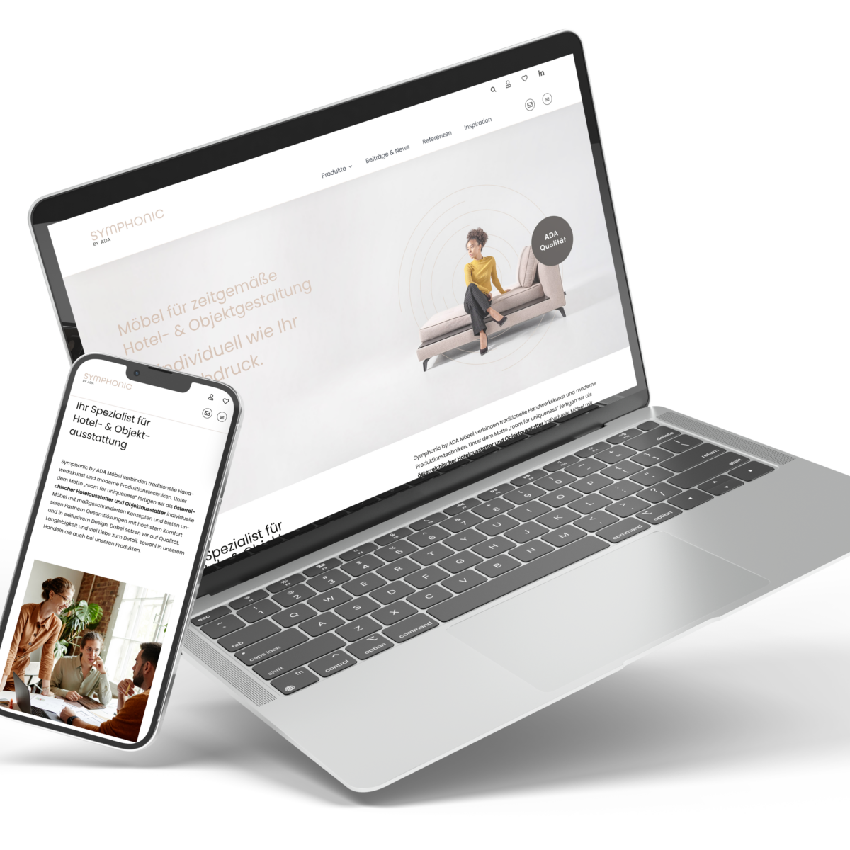 Webagentur Rubikon mit Onlineshop für ADA Symphonic